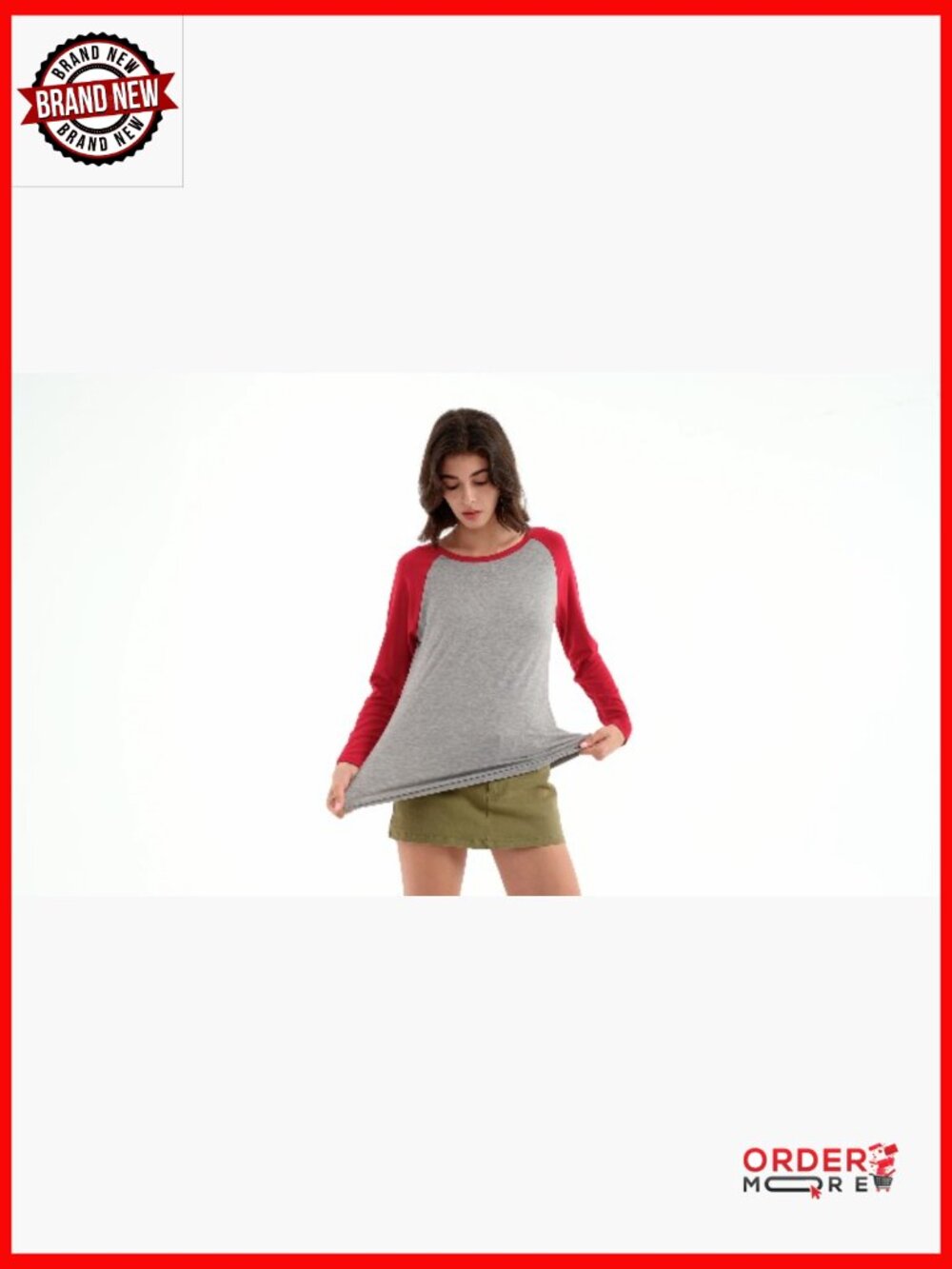 3 Pack Women's Long Sleeve Baseball Tees, Crew Neck Tunic Tops Loose Fit - Picture 7 of 7